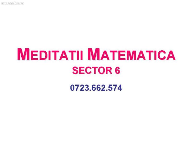 Matematica Sector 6
